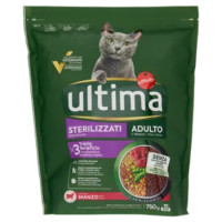 Ultima Cat Sterilizzati Adulto 1-10 Anni Con Manzo 750 g
