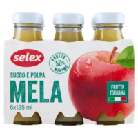 Selex Succo e Polpa Di Mela 6x125 Ml
