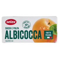 Selex Succo e Polpa Di Albicocca 3x200 Ml