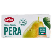 Selex Succo e Polpa Di Pera 3x200 Ml