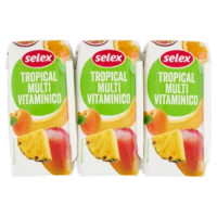 Selex Succo Tropical Multi Vitaminico 3 x 200 Ml