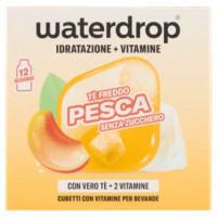 Waterdrop Idratazione+Vitamine Tè Freddo Pesca Senza Zucchero Cubetti Con Vitamine Per Bevande 25,2g