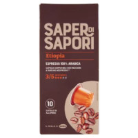Selex Saper Di Sapori Caffè In Capsule Espresso 100% Arabica Etiopia Compatibili Nespresso 10 Pezzi
