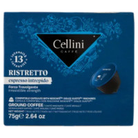 Cellini Caffè Ristretto Espresso Intrepido 10 Capsule Compatibili 75 g