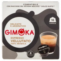 Gimoka Espresso Vellutato 100% Arabica Compatibile Nescafè* Dolce Gusto* 16 Capsule 112 g