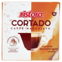 Ristora Cortado Caffè Macchiato Capsule Compatibili Con Macchine Nescafè Dolce Gusto 16 x 7 g