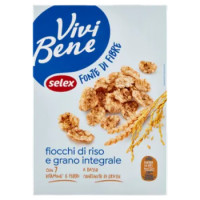 Selex Vivi Bene Fiocchi Di Riso e Frumento Integrale a Basso Contenuto Di Grassi 375 g