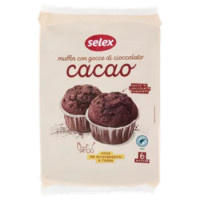 Selex Muffin Con Cacao e Gocce Di Cioccolato 6x42 g