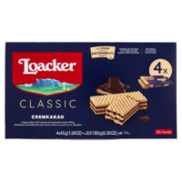 Loacker Classic Cremkakao Wafer Con Crema Al Cioccolato e Cacao Nobile Dell'Ecuador Wafers 45gx4