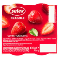 Selex Confettura Extra Di Fragole In Monoporzioni 4 x 25 g