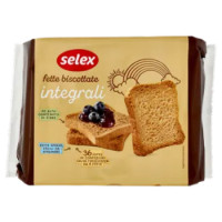 Selex Fette Biscottate Con Farina Di Frumento Integrale In Confez. Salvafreschezza 9x4 Fette 320 g