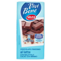 Selex Vivi Bene Cioccolato Al Latte Senza Zuccheri Aggiunti 100 g