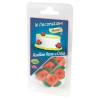 Decori' Roselline Rosse in Ostia 7pz