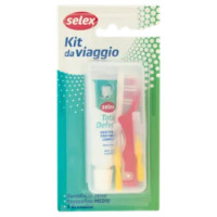 Selex Kit Igiene Orale Dentifricio, Spazzolino Medio e Scovolino