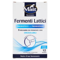 Matt Benessere Fermenti Lattici Prebiotico + Probiotico Orosolubili 12 Bustine 16,8 g
