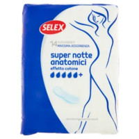 Selex Assorbenti Super Notte Anatomici 14 Pezzi