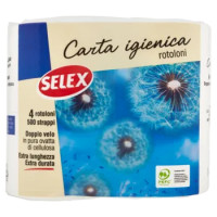 Selex Carta Igienica 2 Veli 4 Rotoloni