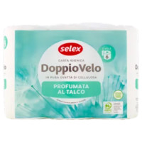 Selex Carta Igienica 2 Veli Profumata Al Talco 6 Rotoli