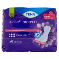 Tena Discreet Protect+ Maxi Night Assorbenti Notte 6 Pz
