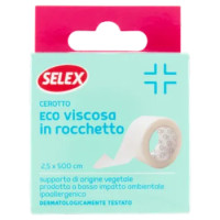 Selex Cerotto In Eco Viscosa Bianco In Rocchetto 2,5 x 500 Cm