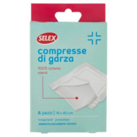 Selex Compresse Di Garza Sterili 18x40 Cm 6 Pezzi