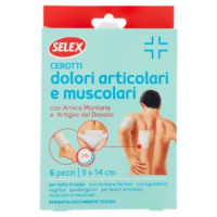 Selex Cerotti Per Dolori Articolari e Muscolari 9x14 Cm 6 Pezzi