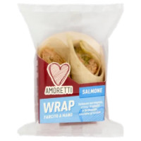 Amoretti Wrap Salmone Norvegese, Crema Di Piselli e Formaggio, Zucchine Grigliate 150 g