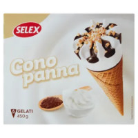 Selex 6 Coni Di Gelato Panna 450 g