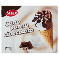 Selex 6 Coni Di Gelato Panna e Cioccolato 450 g