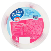 Selex Vivi Bene Gelato Fior Di Soia Bianco Variegato Frutti Rossi Senza Latte 250 g