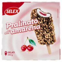 Selex 6 Gelati Pralinati All'Amarena 390 g