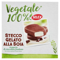 Selex Vegetale 100% 6 Stecchi Di Gelato Alla Soia Ricoperti Di Cioccolato Fondente 300 g
