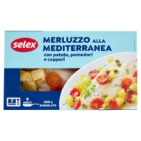 Selex Merluzzo Alla Mediterranea Surgelato In Vaschetta 250 g