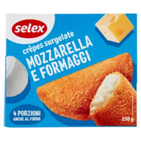 Selex è Pronto Crêpes Surgelate Mozzarella e Formaggio 4 Pezzi 250 g