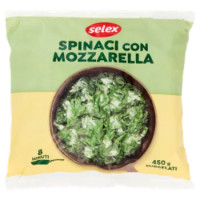 Selex Spinaci Con Mozzarella e Formaggi Surgelati 450 g