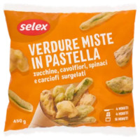 Selex Verdure Miste Pastellate Prefritte Surgelate 450 g
