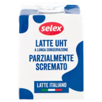 Selex Latte Uht Parzialmente Scremato 500 Ml