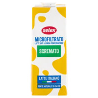 Selex Latte Uht Microfiltrato Scremato 1 L