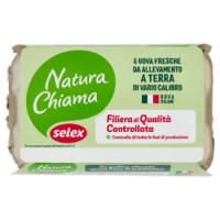 Selex Natura Chiama 6 Uova Fresche Da Galline Allevate Senza Uso Di Antibiotici Di Vario Calibro