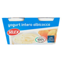 Selex Yogurt Intero Albicocca Con Frutta In Pezzi 2x125 g