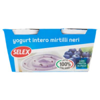 Selex Yogurt Intero Mirtilli Con Frutta In Pezzi 2x125 g