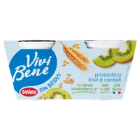 Selex Vivi Bene Yogurt Con Bifidus Con Kiwi e Cereali 2x125 g