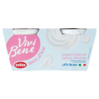 Selex Vivi Bene Yogurt Magro Bianco Senza Lattosio 2x125 g
