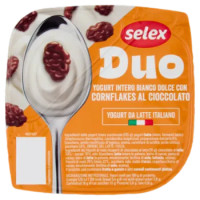 Selex Duo Yogurt Intero Bianco Dolce Con Cornflakes Al Cioccolato 150 g