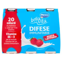 Bella Vita Difese Immunitarie Senza Lattosio Fragola 6 x 100 g