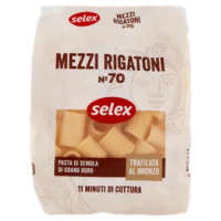 Selex Pasta Di Semola Trafilata Al Bronzo Mezzi Rigatoni 500 g