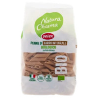 Selex Natura Chiama Pasta Di Farro Integrale Biologico Trafilata Al Bronzo Penne Rigate 500 g