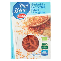 Selex Vivi Bene Pasta Di Lenticchie Rosse Biologiche Sedanini 250 g