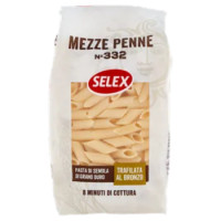Selex Pasta Di Semola Trafilata Al Bronzo Mezze Penne 500 g