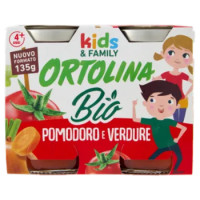 Ortolina Kids & Family Pomodoro e Verdure Bio 2 x 135 g